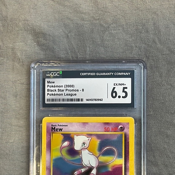 Pokemon Mew Black Star promo 8 Pokemon League CGC graded 6.5 - Picture 2 of 3